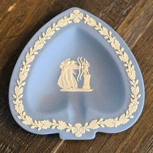 Wedgwood Jasperware Blue Spade Trinket Pin Tray Made In England.